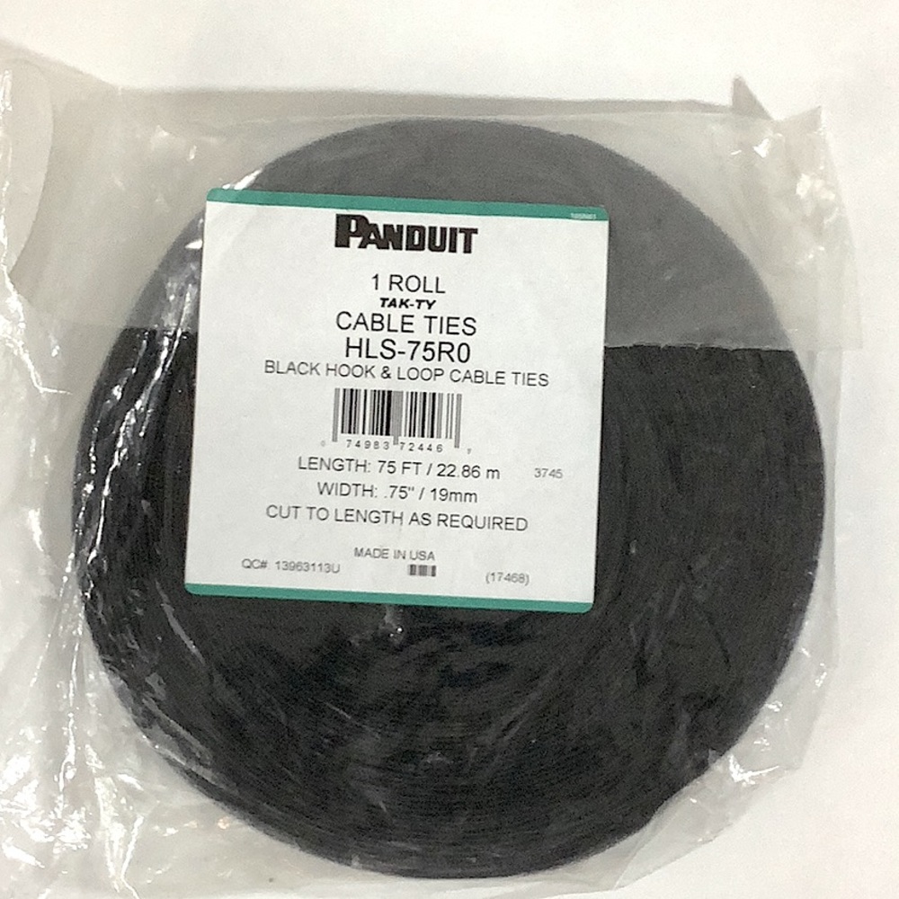 Roll of Velcro 75 ft hook and eye crafts cable tie NWT